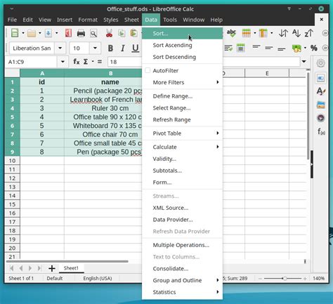In this section, we will cover the basic functions and formulas that can be used to analyze data in Excel and Google Sheets, as well as how to use pivot tables to quickly summarize and analyze large amounts of data. . How to sort in libreoffice calc